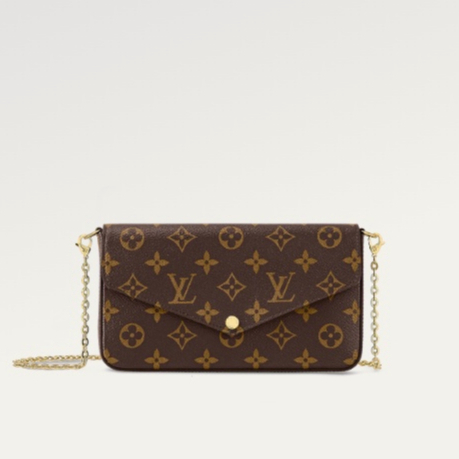 🎊Louis Vuitton / Pochette Félicie túi dây xích ba trong một dành cho nữ / chính hãng 100%