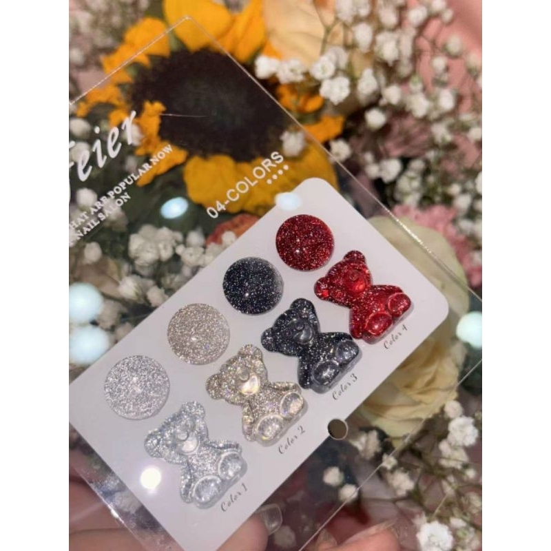 Set sơn gel nhũ flash 4 chai tặng bảng màu