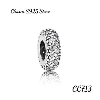 CHARM PAN ALE BẠC S925 THUẦN KHIẾT DẸT ĐÍNH ĐÁ TRẮNG HÀNG CAO CẤP