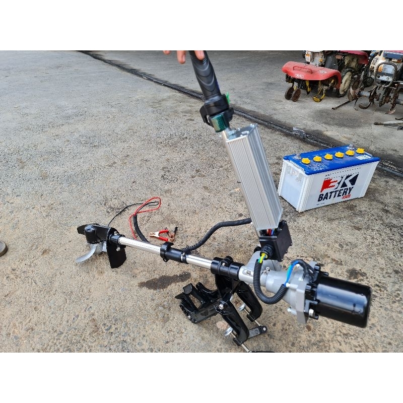 Động cơ điện chạy Thuyền Xuồng Bơm Hơi, 12V500W - 24V800W. Máy chạy Thuyền bằng bình acquy