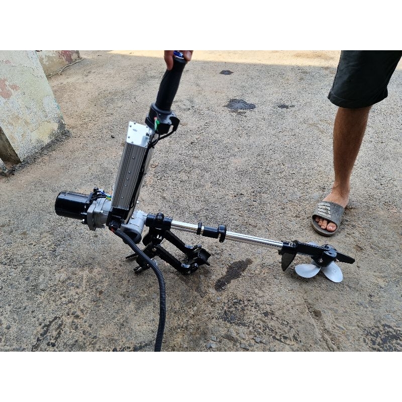 Động cơ điện chạy Thuyền Xuồng Bơm Hơi, 12V500W - 24V800W. Máy chạy Thuyền bằng bình acquy