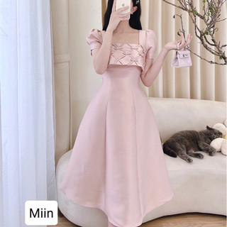Váy tapta nẹp đan ô nơ