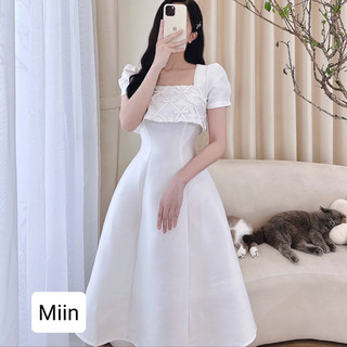 Váy tapta nẹp đan ô nơ