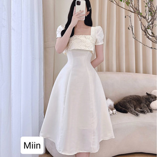 Váy tapta nẹp đan ô nơ
