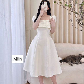 Váy tapta nẹp đan ô nơ