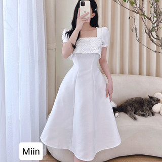 Váy tapta nẹp đan ô nơ