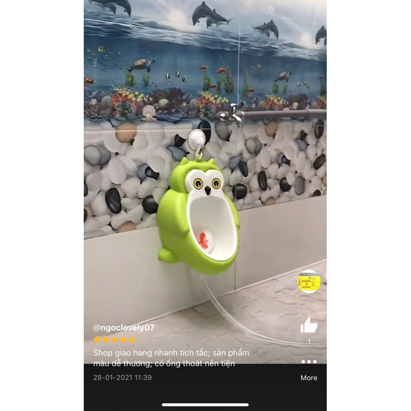 Bô tiểu đứng cho bé trai hình con 🦉 Cú