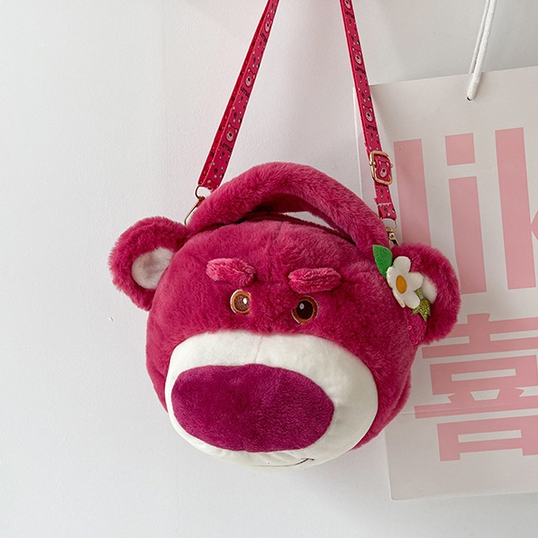 Túi Xách Đeo Chéo Gấu Dâu Tây Đính Hoa Disney Mẫu Mới Nhất Độc Lạ Dễ Thương Cho Bạn Nữ