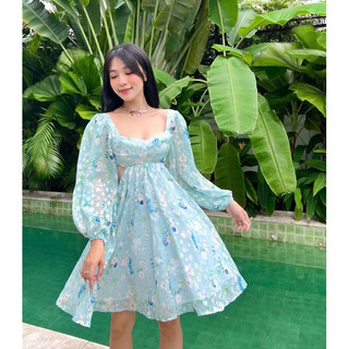 Váy xoè hở lưng xanh BYVEE.STYLE size M