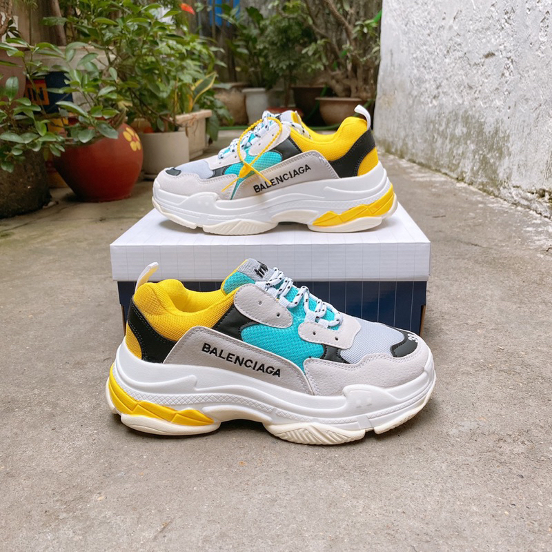 Giày thể thao sneaker balenntrip vàng bản trung.Fullbox tặng tất