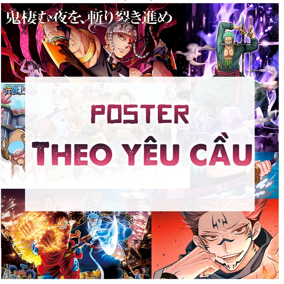 Poster anime, idol tranh treo dán tường in theo yêu cầu A3 A4 giấy bóng cực đẹp