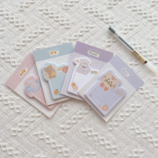 Set Giấy Note Ghi Chú Màu Pastel Hình Thú Dễ Thương