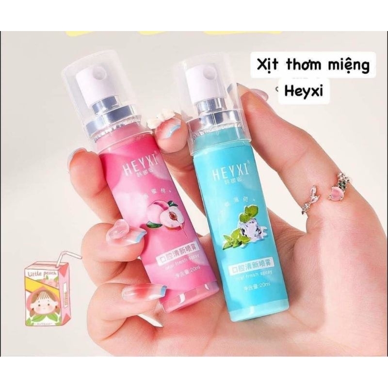 Xịt thơm miệng heyxi hương đào