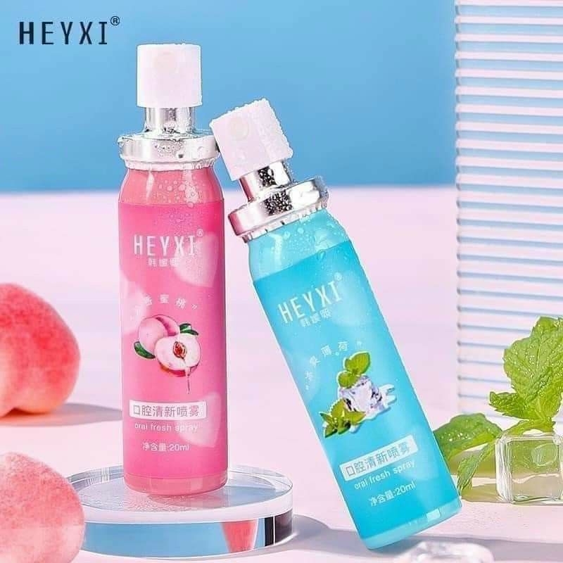Xịt thơm miệng heyxi hương đào