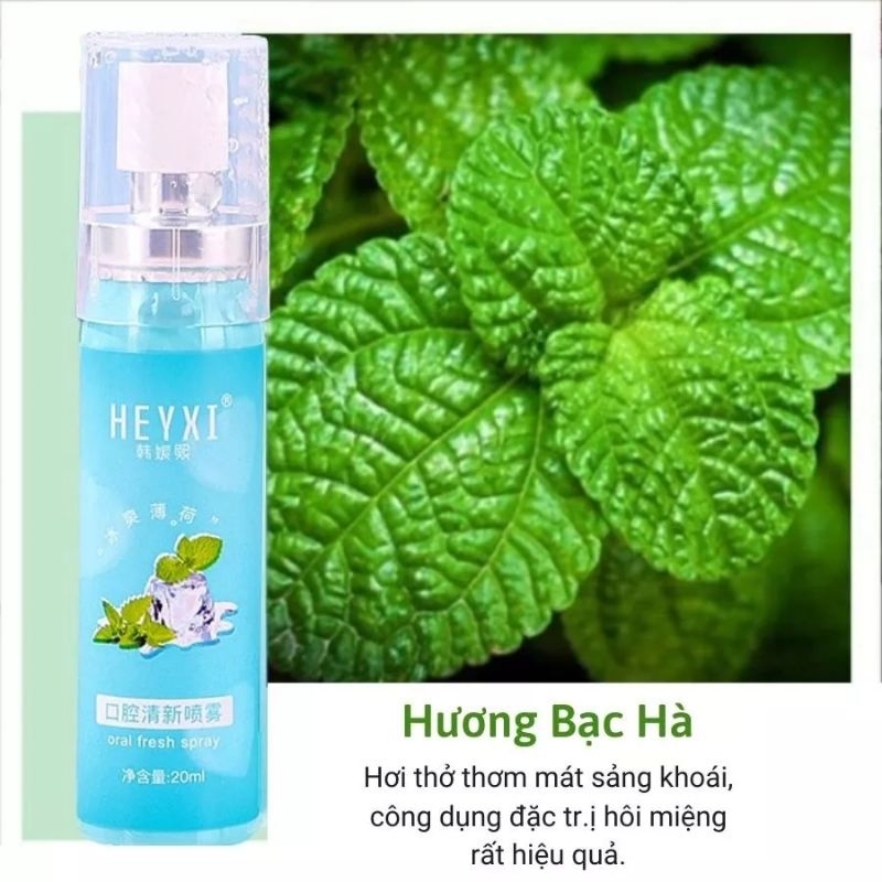 Xịt thơm miệng heyxi hương đào