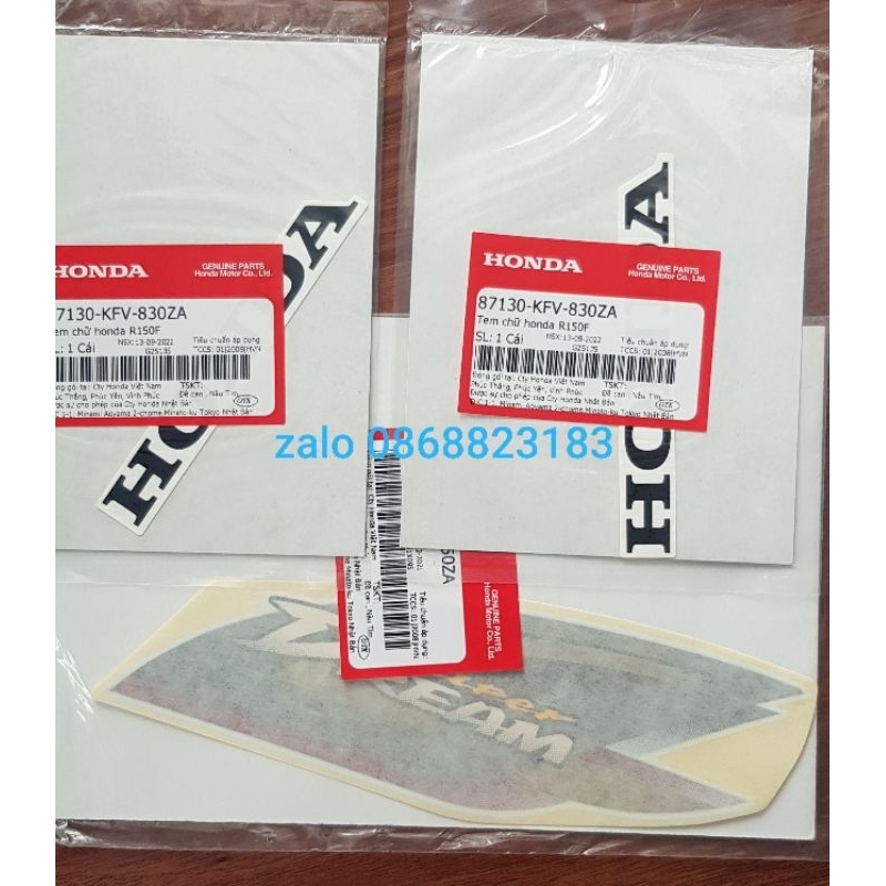 Tách lẻ bộ tem xe Dream Việt 2002 Honda