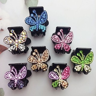 🥑 kẹp càng cua 5 răng mẫu bướm đính đá lấp lánh