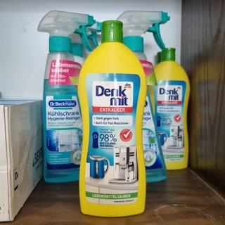 Dung dịch Denkmit tẩy khử cặn canxi, vôi trong ấm nước, bình siêu tốc, máy pha cà phê Entkalker 250ml
