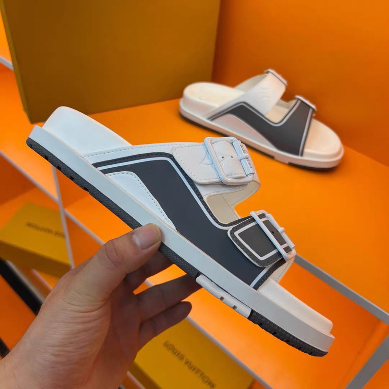 Dép nam L đế đúc nguyên khối đi êm thời trang cao cấp Dép nam quai ngang hàng xuất khẩu kiểu dáng thanh lịch