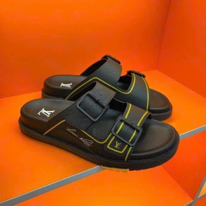 Dép nam L đế đúc nguyên khối đi êm thời trang cao cấp Dép nam quai ngang hàng xuất khẩu kiểu dáng thanh lịch