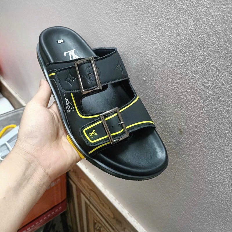 Dép nam L đế đúc nguyên khối đi êm thời trang cao cấp Dép nam quai ngang hàng xuất khẩu kiểu dáng thanh lịch