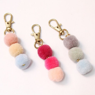 MEE BLING ♡ Móc khoá/móc case airpod cục bông nhỏ Pompom Keychain 2