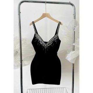 đầm body 2 dây kết đá cao cấp