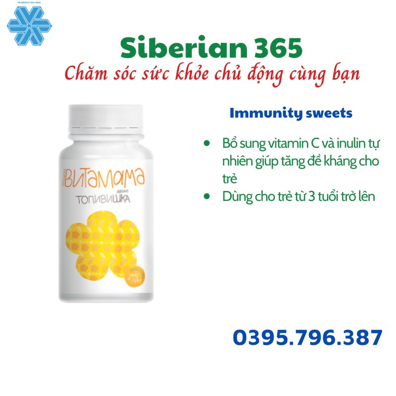 Viên uống tăng cường sức đề kháng cho bé - VitaMama Siberian Wellness - 400 viên