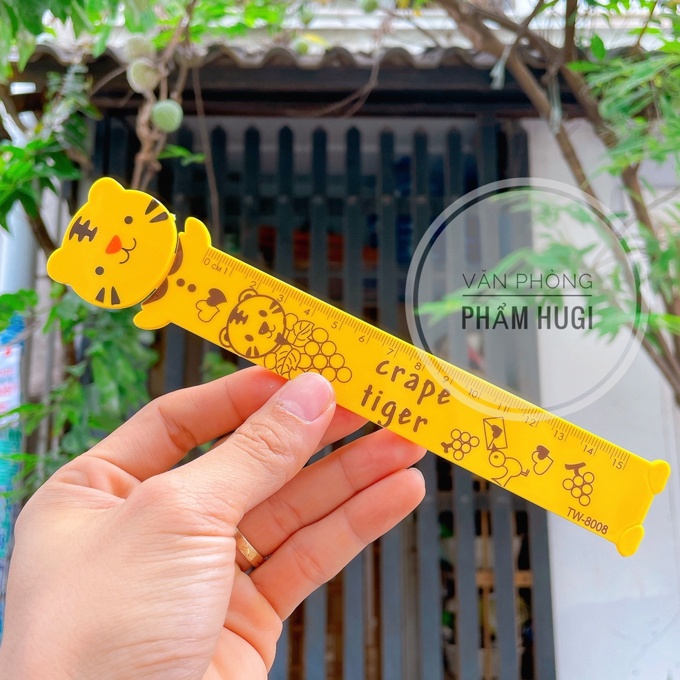 Thước kẻ nhựa 15cm hoạt hình dễ thương