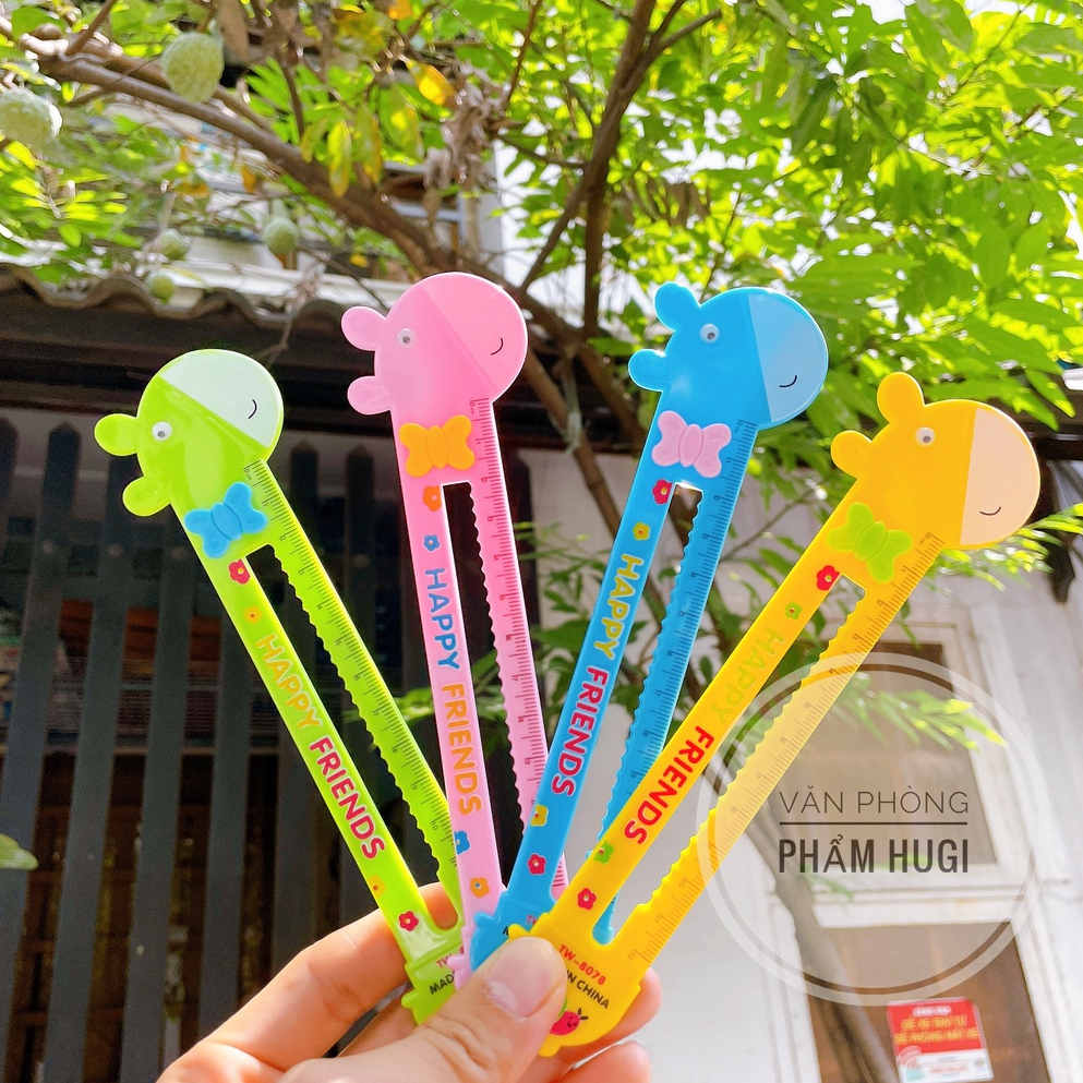 Thước kẻ nhựa cứng 15cm họa tiết hoạt hình dễ thương (TW-8078)