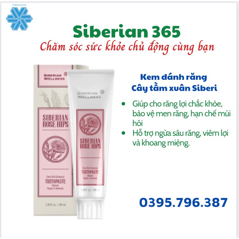 [Siêu Sale] Kem đánh răng thảo dược “Cây Tầm Xuân Siberi” phục hồi và tái tạo – 100ml – Date T11/2022 - Siberian Rose