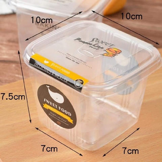 Hộp nhựa vuông đựng bánh b10-8