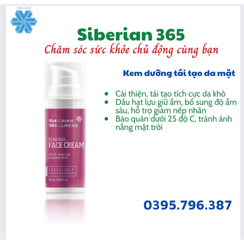 Kem dưỡng khởi tạo da mặt SIBERIAN WELLNESS Renewal Face Cream