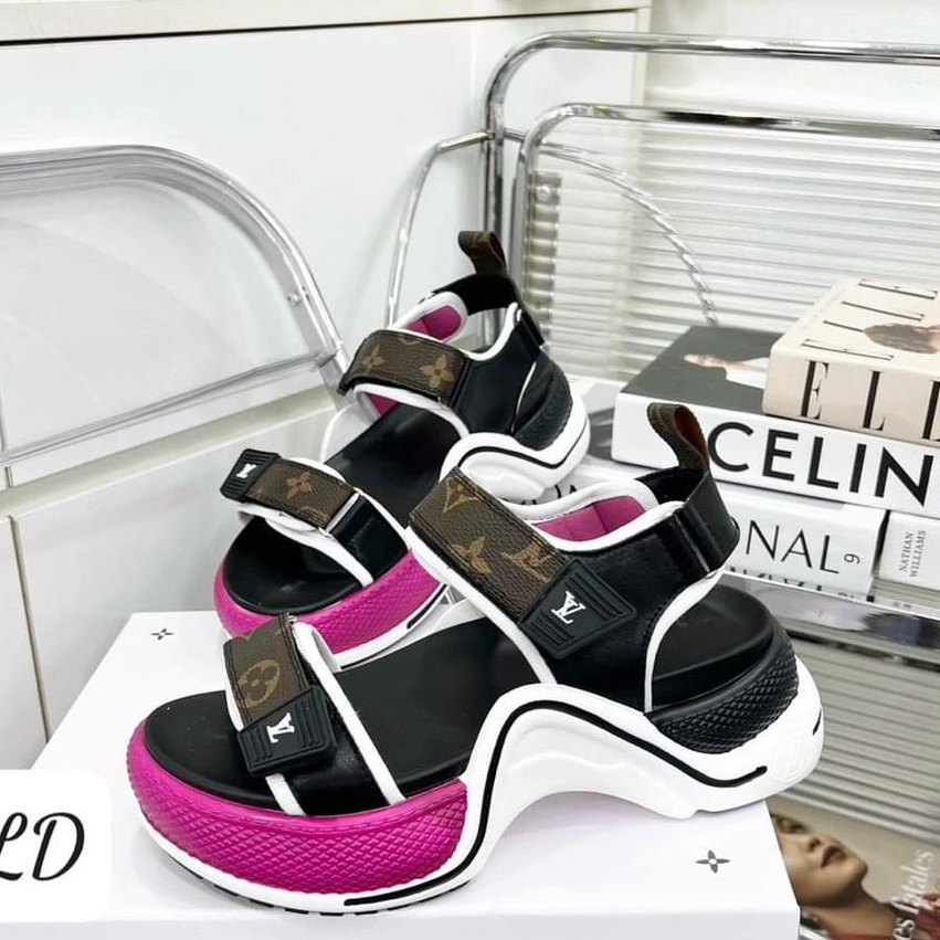 Sandan LV nữ- hàng QC fullbox sẵn màu nâu đen trắng hồng kèm video thật