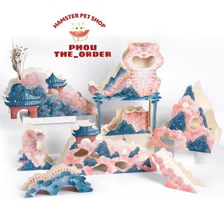 [ORDER] Cảnh quan gỗ Hổ vằn vũ trụ hầm trú thang leo bệ đỡ cho hamster