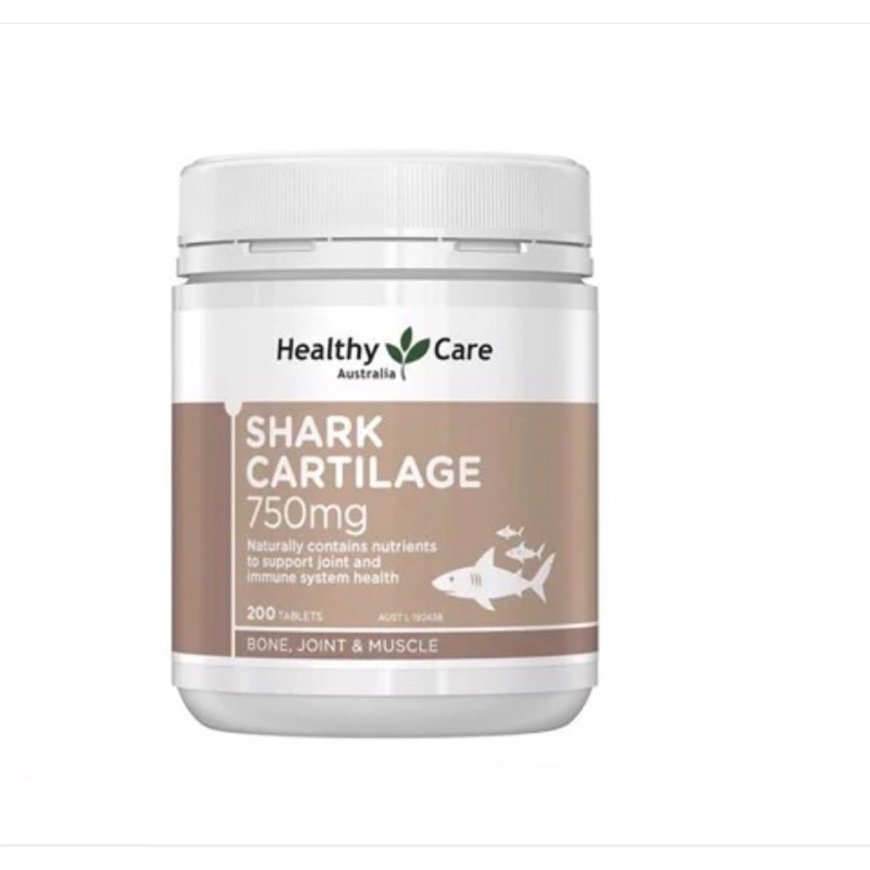 Viên uống sụn cá mập Healthy Care Shark Cartilage 750mg 200 viên của Úc