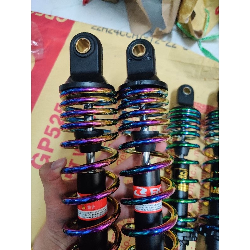 Phuộc RCB màu TITAN gắn Dream Wave Future Sirius Jupiter Taurus Elegant Charly Caphe Win....