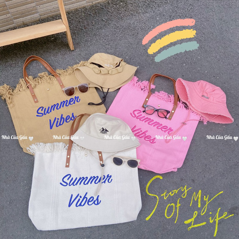 Set nón, túi mix độc quyền Nhà Của Gấu
