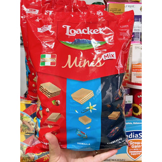 Bánh xốp loacker minis mix 800 g mix 3 hương vị của ý - date tháng 6/2024.