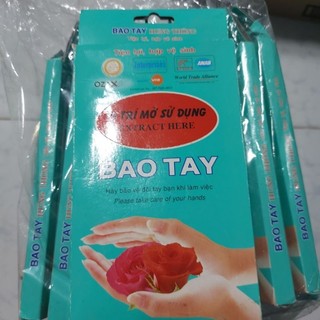 1 hộp bao tay hưng thông 100 cái.