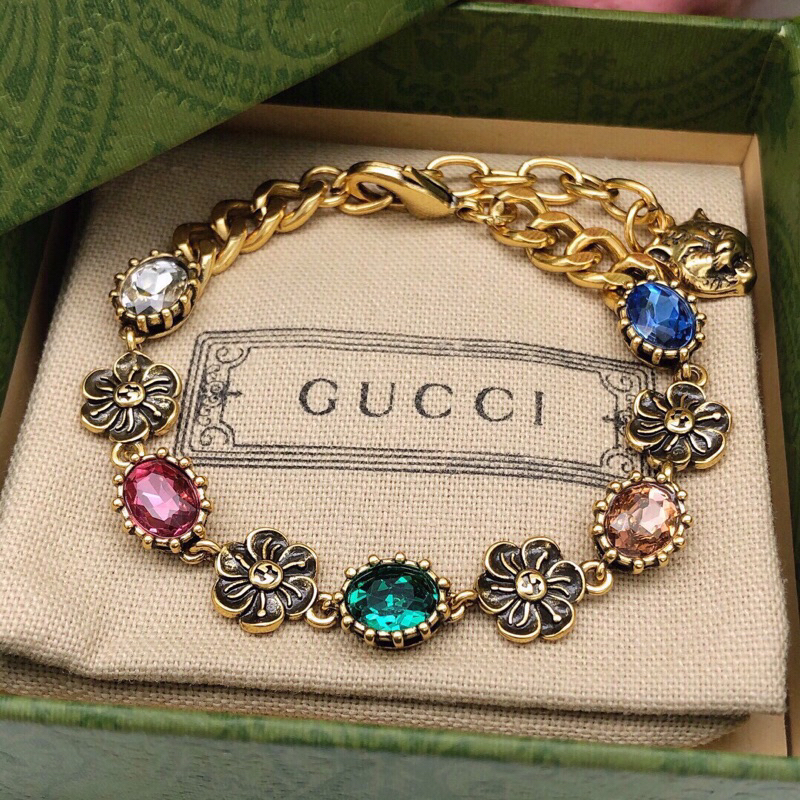 Vòng tay & Lắc tay nữ đính đá nhiều màu mẫu mới GC Gucci cao cấp