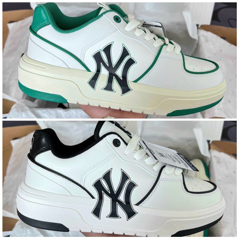 (Phạm Vững) Giày MLB NY Liner Đen Trắng SC Full Box Tặng Kèm Tất Box Bảo Vệ