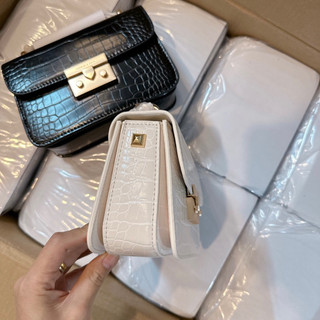 Túi khoá miu vân rắn size 18 khoá mờ
