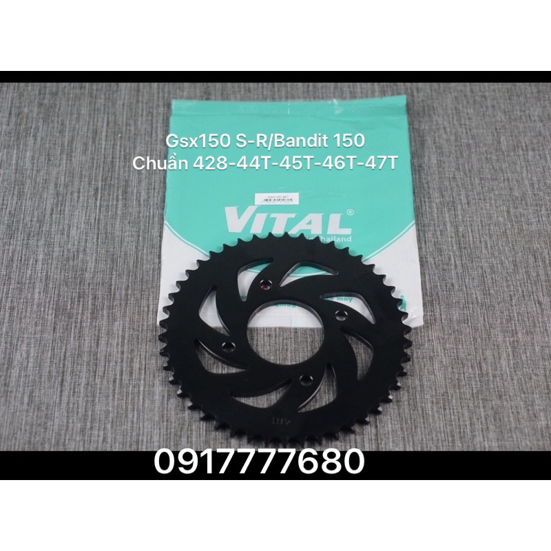 Dĩa GSX 150, GSX-R 150 /Bandit 150 sm chuẩn 428-44T ,45T, 46T - NSD, Nhông sên dĩa VITAL chính hãng Thái Lan