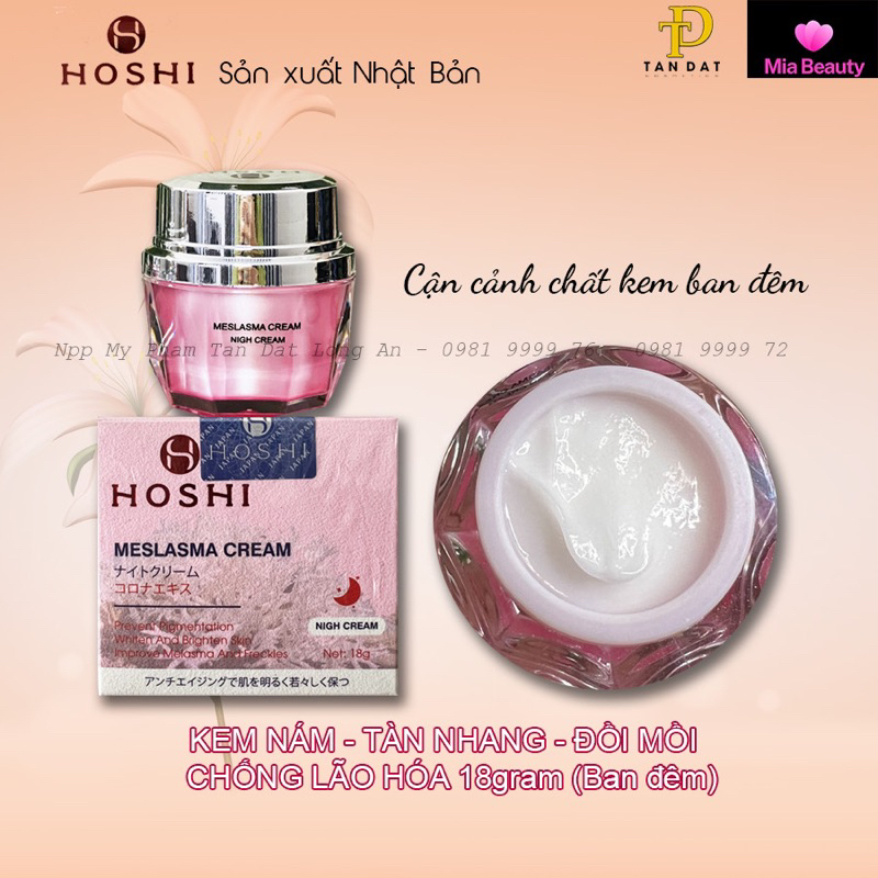 Kem Hoshi Nhật Bản chính hãng giảm thâm nám tàn nhang ngừa lão hoá trắng da 18g - Marisa Beauty