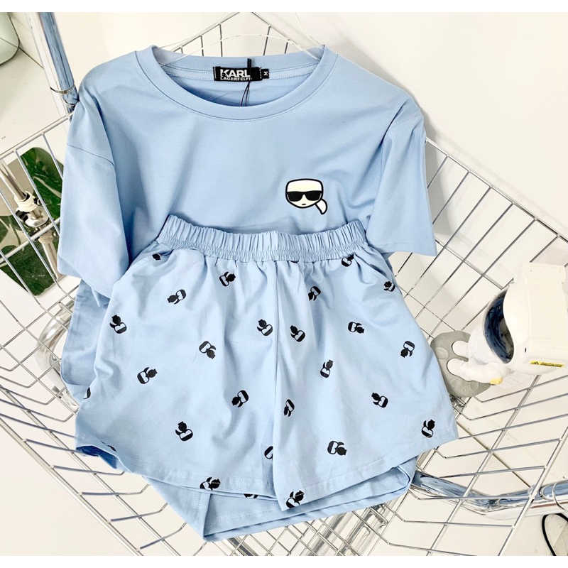 (Hàng sẵn/Ảnh thật) Set Đồ Bộ Nữ Mặc Đi Chơi Mặc Nhà Siêu Xinh Chất cotton Dày Mịn Trendy