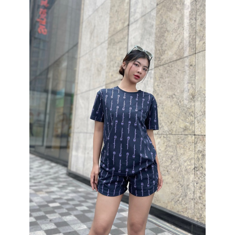 Set Đồ Bộ Nữ In Full Màu Trendy Cổ Tròn Chất Cotton 4 Chiều Mềm Mịn Hot 2023