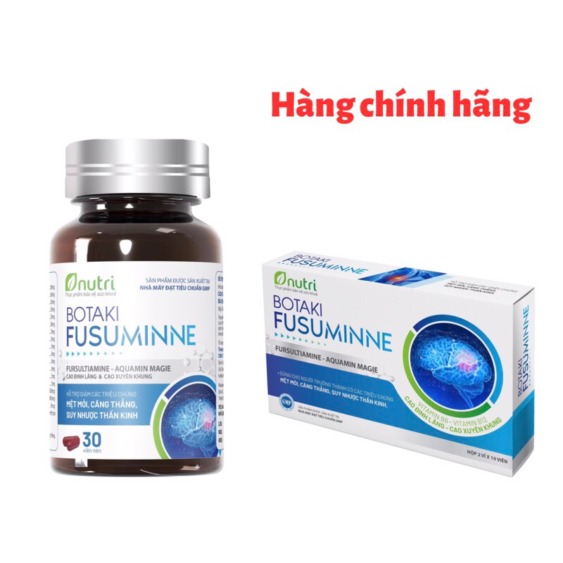 Viên uống bổ thần kinh hỗ trợ giảm mệt mỏi BOTAKI FUSUTAMINE GiẢM CĂNG THẲNG, SUY NHƯỢC CƠ THỂ