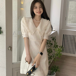 <Hàng có sẵn size M> Váy đầm trắng tay phồng tiểu thư - Claire dress