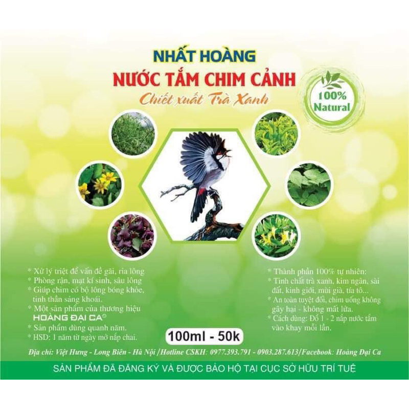 Nước tắm chim cảnh Nhất Hoàng